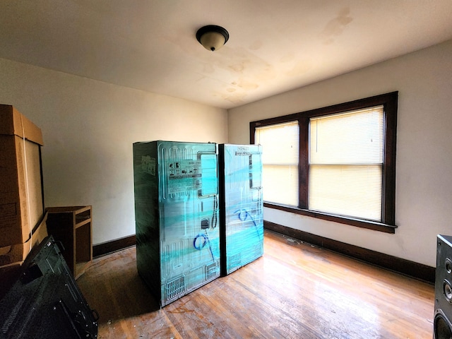 unfurnished bedroom featuring light wood-type flooring