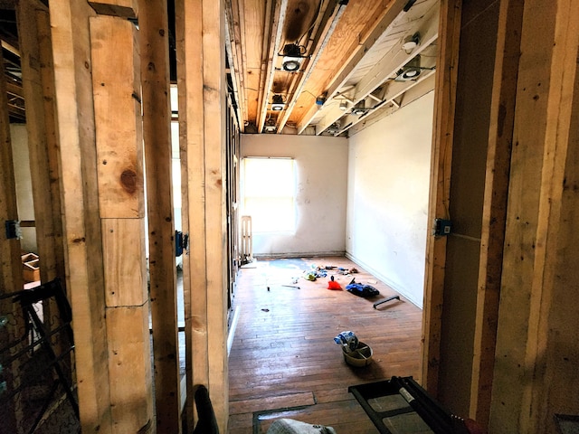 miscellaneous room featuring hardwood / wood-style flooring