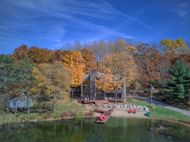 100 W Adams Rd, Farwell, MI 48622 - dock area with a forest view and a water view