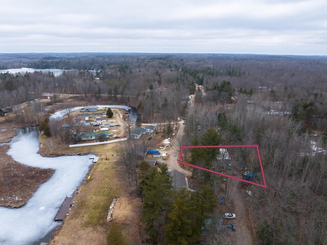 17370 Summit St, Barryton, MI 49305 - aerial view of property's location featuring a forest and property boundaries highlighted