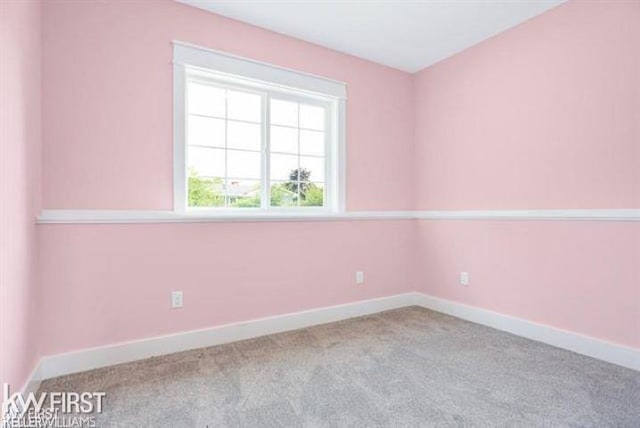 view of carpeted empty room