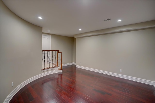 empty room featuring hardwood / wood-style floors