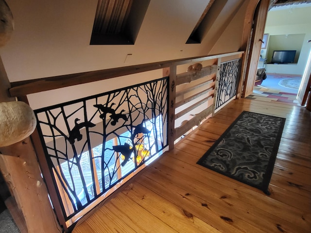 hall featuring hardwood / wood-style flooring