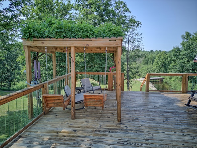 view of wooden terrace