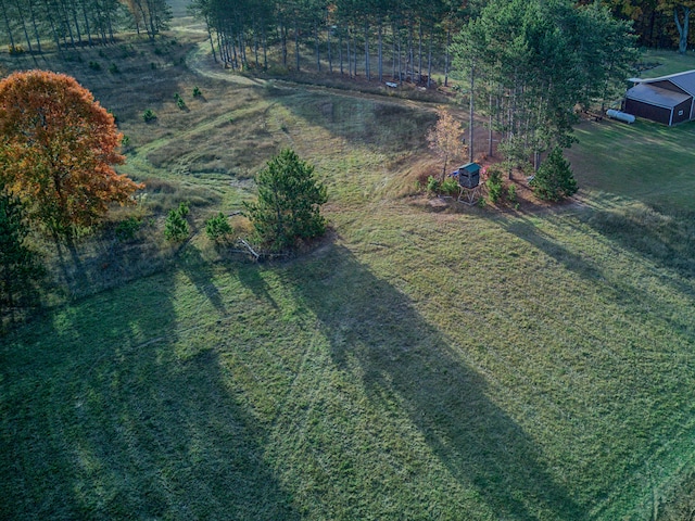 bird's eye view featuring a rural view