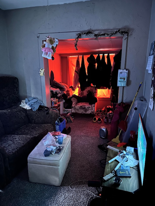 view of carpeted living room