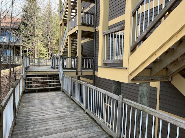 5678 N Crossover Dr Unit 2, Bellaire, MI 49615 - deck with stairs