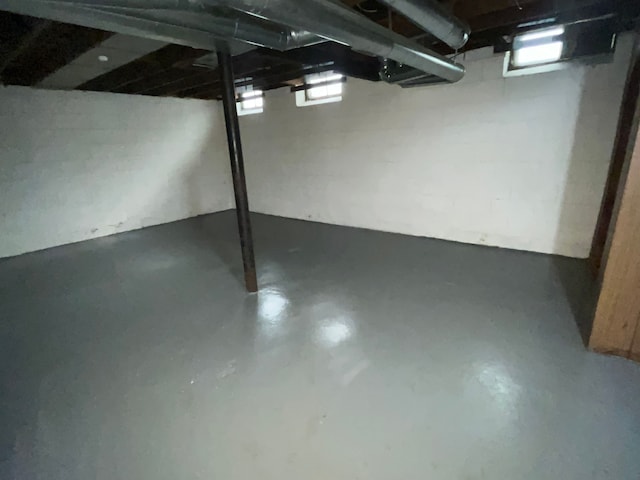 view of basement