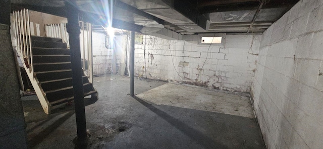 view of basement