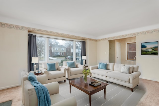 view of carpeted living room