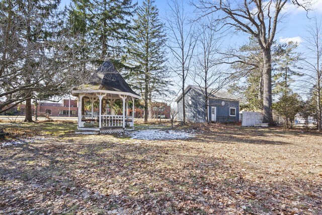 4851 Dowling St, Montague, MI 49437 - view of yard with a gazebo and an outdoor structure