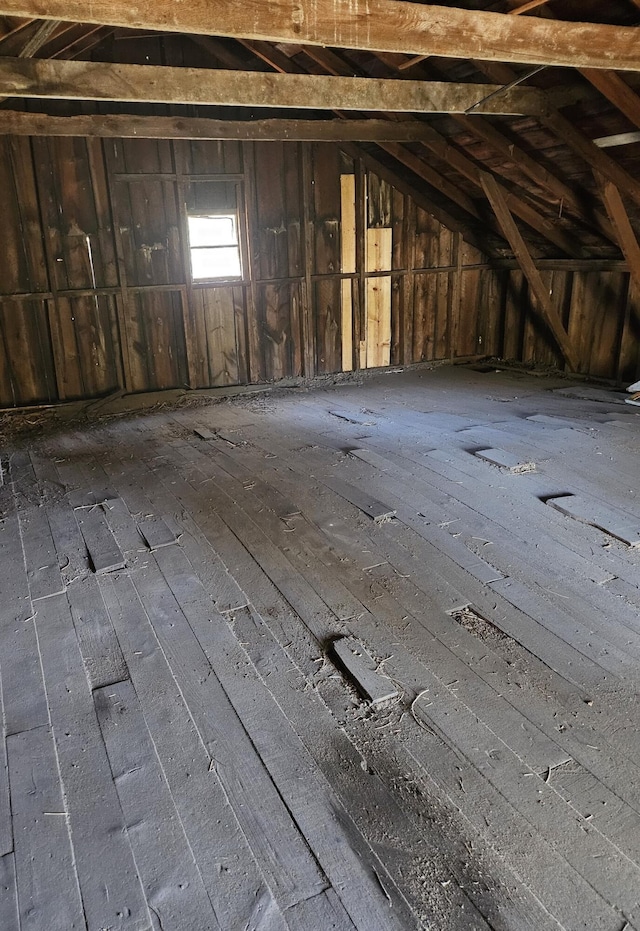 view of attic