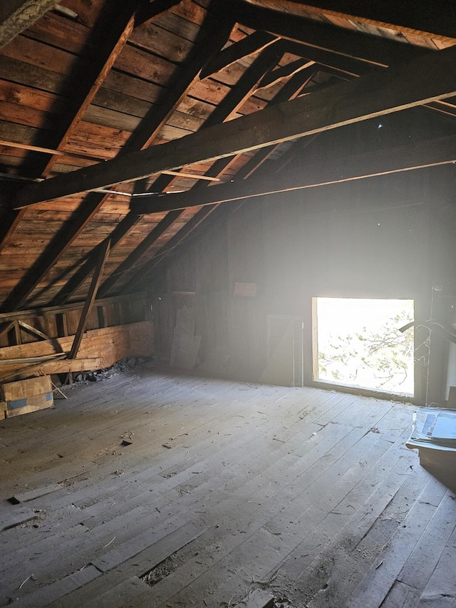 view of attic