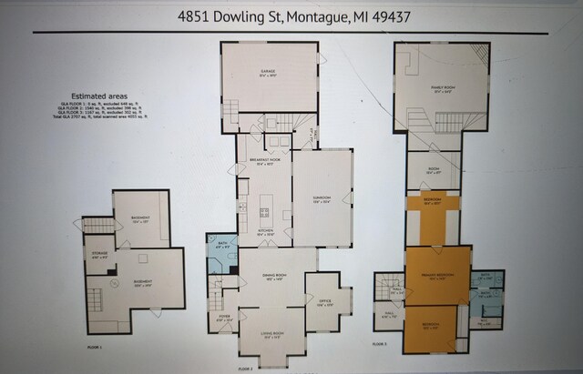 4851 Dowling St, Montague, MI 49437 - floor plan / room layout