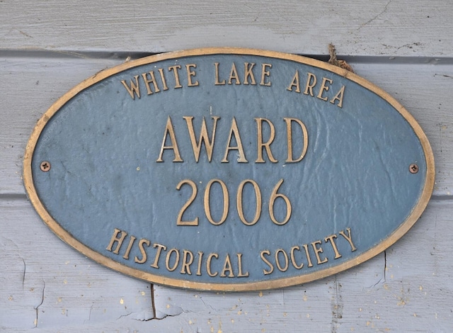view of community sign
