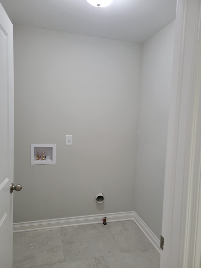 washroom featuring gas dryer hookup and hookup for a washing machine