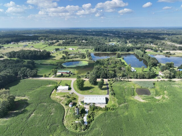 5300 Belford Rd, Holly, MI 48442 - aerial overview of property's location featuring a nearby body of water