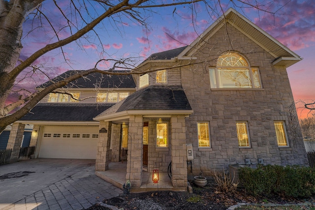 view of front of house with central AC