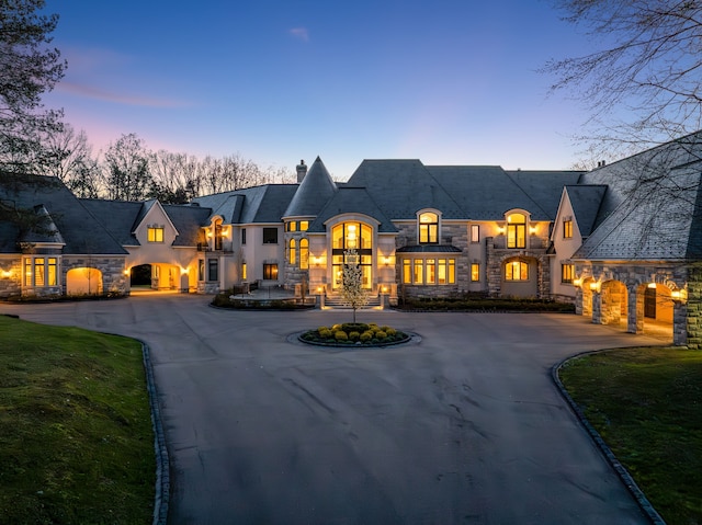 view of french country style house