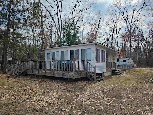 exterior space with a deck