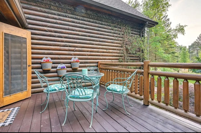 view of wooden terrace