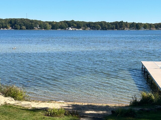 view of water feature featuring a boat dock