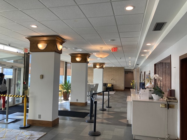8900 E Jefferson Ave Unit 1431, Detroit, MI 48214 - building lobby featuring a drop ceiling