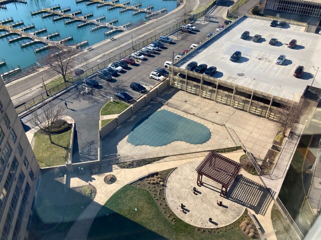 8900 E Jefferson Ave Unit 1431, Detroit, MI 48214 - drone / aerial view of numerous boat docks and a large body of water
