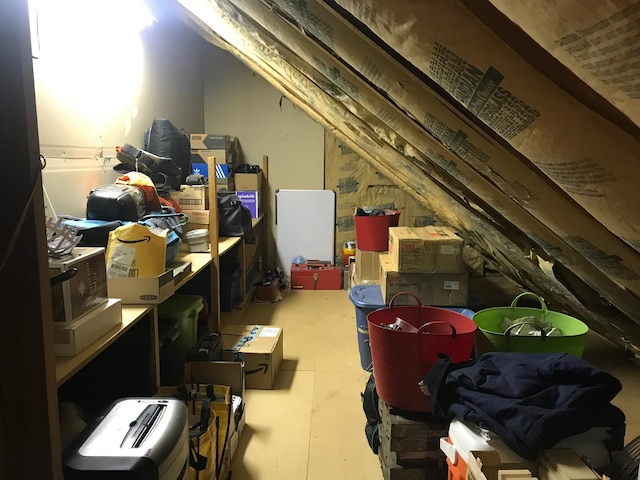 view of attic