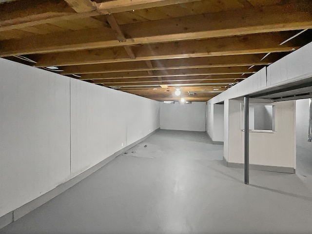 view of basement