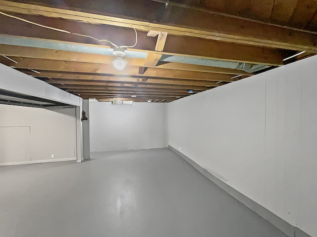 view of basement