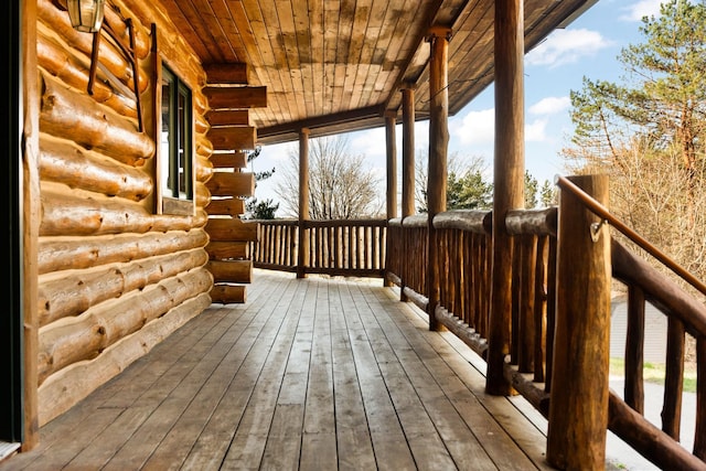 view of wooden terrace