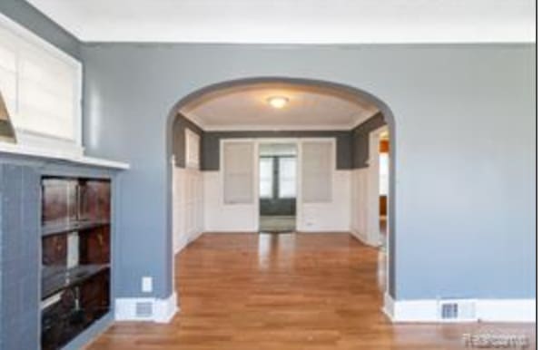 hall featuring hardwood / wood-style flooring