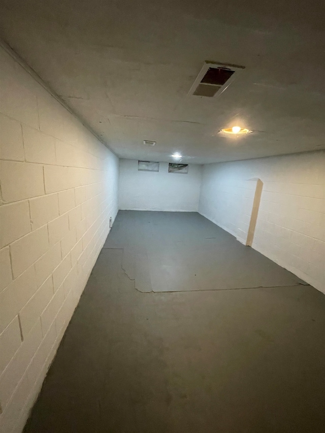 view of basement