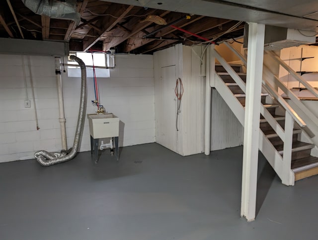 view of basement