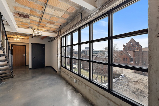 interior space with concrete flooring