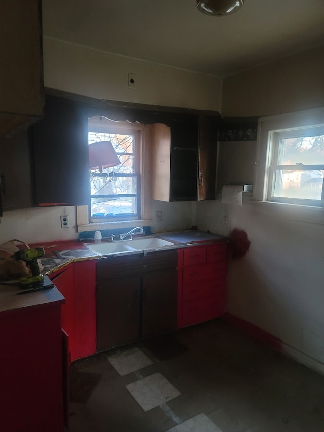 kitchen with sink and plenty of natural light