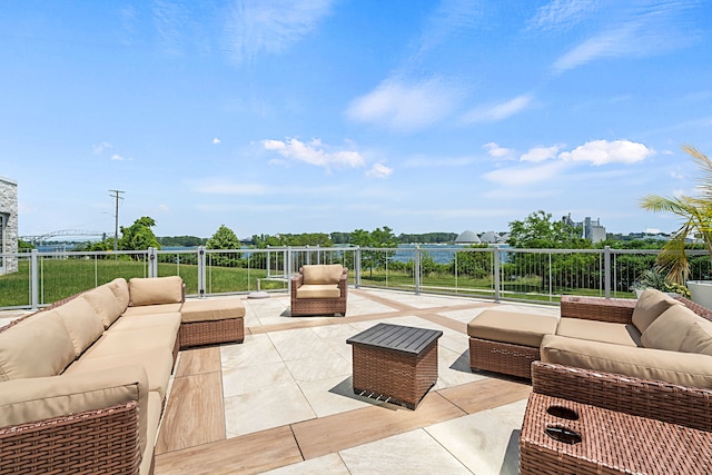 view of patio with outdoor lounge area