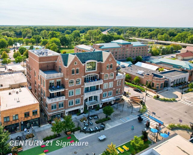 110 E Main St, Midland, MI 48640 - drone / aerial view