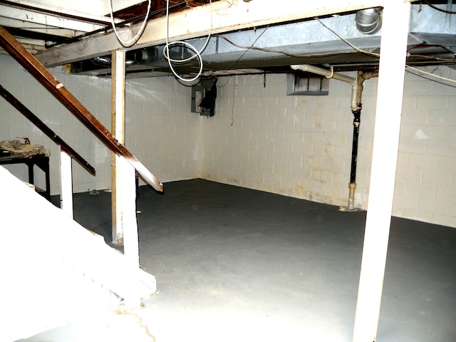 view of basement