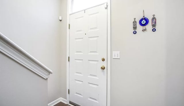 entryway with baseboards