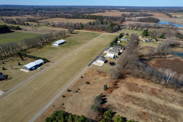 9363 S Grow Rd, Greenville, MI 48838 - aerial overview of property's location featuring rural landscape and a large body of water
