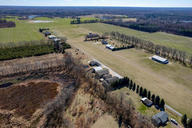 9363 S Grow Rd, Greenville, MI 48838 - view of property location with rural landscape and large plots for crops