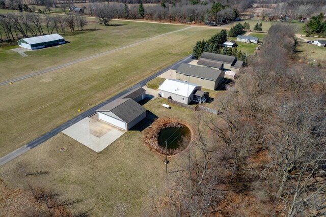 9363 S Grow Rd, Greenville, MI 48838 - aerial view of property's location with rural landscape