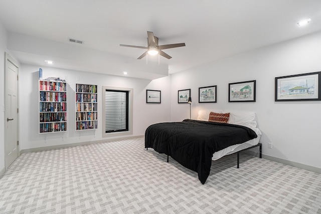 443 N Shore Dr, South Haven, MI 49090 - bedroom with carpet floors, baseboards, and recessed lighting