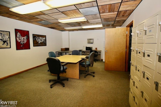 view of carpeted office