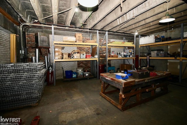 view of storage area