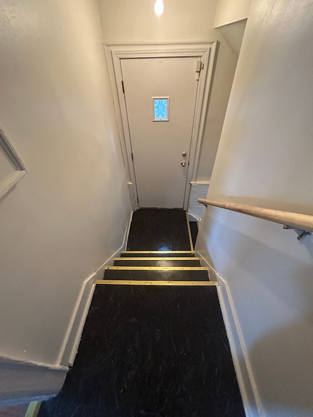 view of stairway