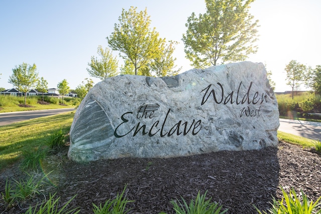 view of community sign