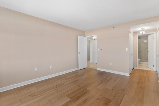 empty room featuring light hardwood / wood-style flooring